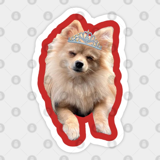 Princess Puffins Pomeranian Sticker by SHOP.DEADPIT.COM 